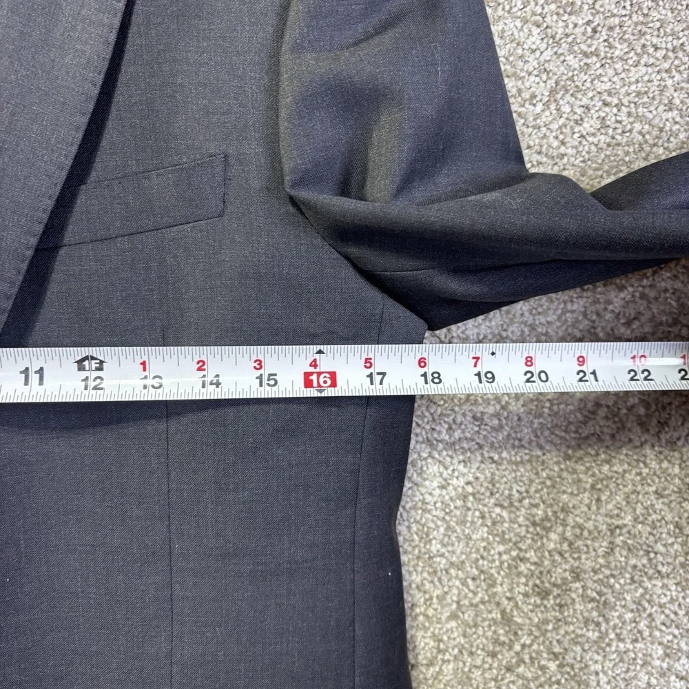 Mantoni‎ Suit Jacket Mens 38R Gray Wool Slim Fit Two Button Business Formal